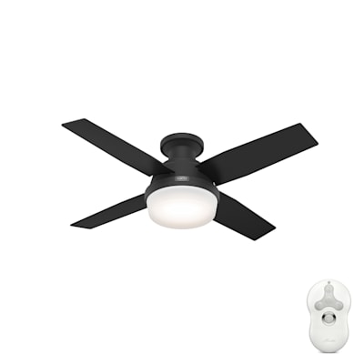 Dempsey Low Profile with Light 44 inch Ceiling Fan – Hunter Fan