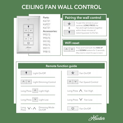 Ceiling Fan Remote Control - Universal Fan Remote – Hunter Fan