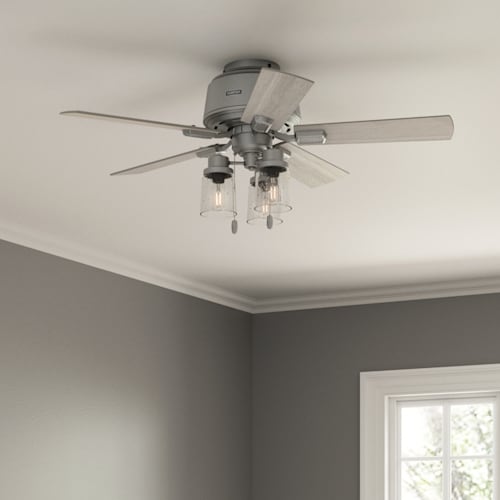 Hartland Low Profile with LED Light 44 inch Ceiling Fan | Hunter Fan