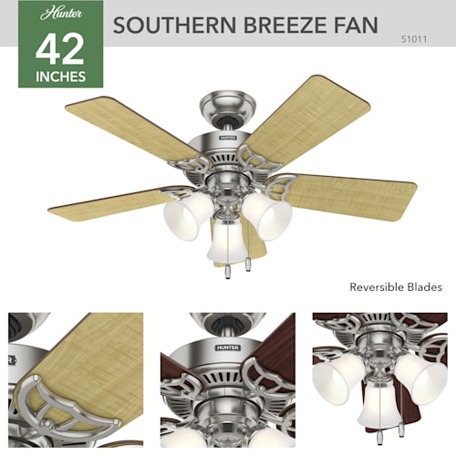 Hunter Summer Breeze White Ceiling Fan | Shelly Lighting