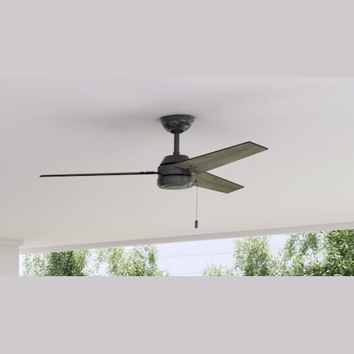 Hunter Colby 52 Matte Black Outdoor Ceiling Fan Shelly Lighting