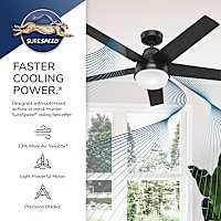 Hunter Aerodyne Indoor Smart Fan with LED Light 52 inch with