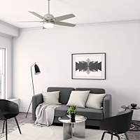 Hunter 50478 Cavera II 52 in. Indoor Matte Nickel WiFi Enabled Smart Ceiling Fan with Light Kit Remote
