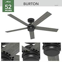 Hunter Burton Outdoor 52 inch and Wall Control – Hunter Fan