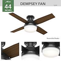 Hunter Seawall 44 In. Outdoor Noble Bronze Ceiling Fan With Light Kit 51441 - The Home Depot