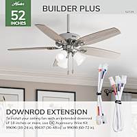 Hunter Builder ENERGY STAR DC with Light 52 inch – Hunter Fan