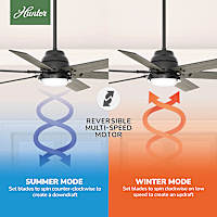 Hunter Gravity Indoor Smart Fan ENERGY STAR with LED light 60 inch