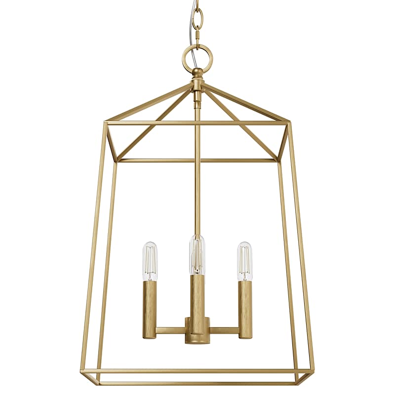 Hunter Fair Oaks 4 Light 13 inch Lantern Pendant Luxe Gold