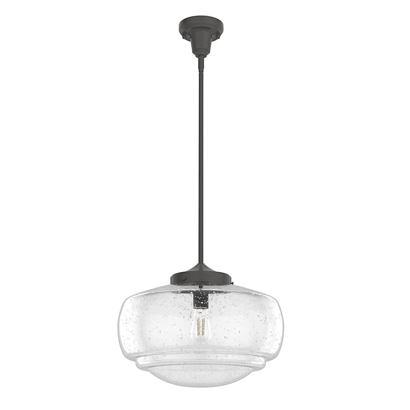 Seeded glass pendant light shade top