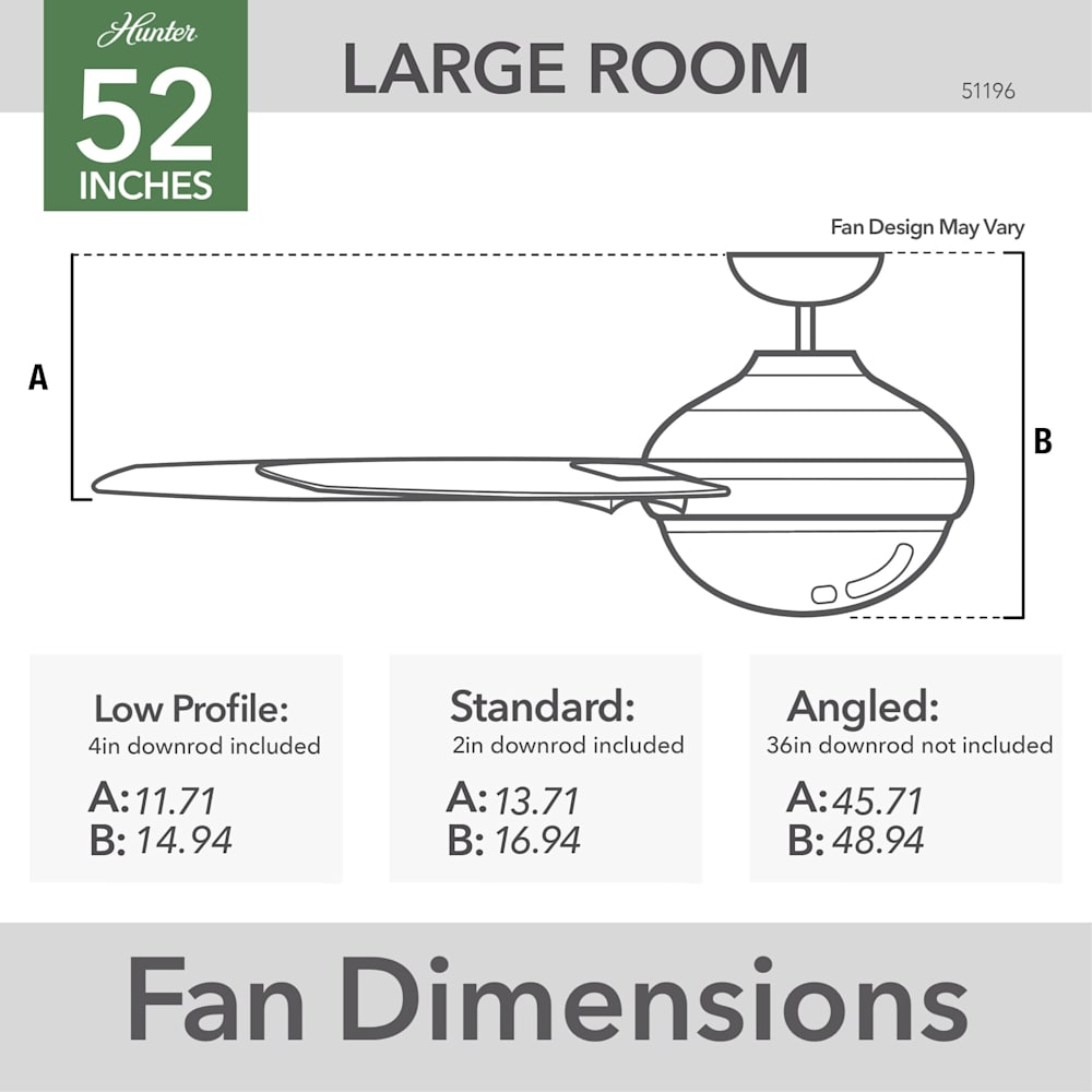 Stylus with LED Light 52 inch Ceiling Fan