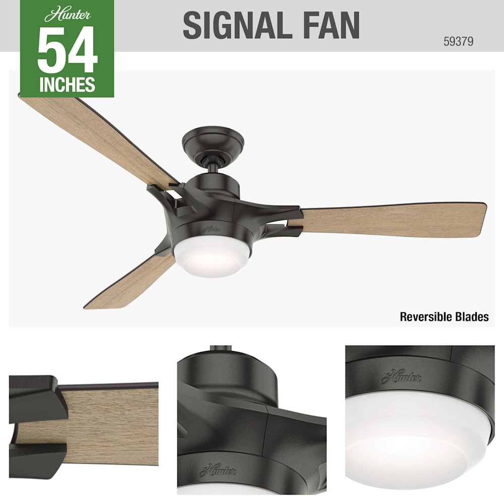 Signal with LED Light 54 inch Ceiling Fan | Hunter Fan