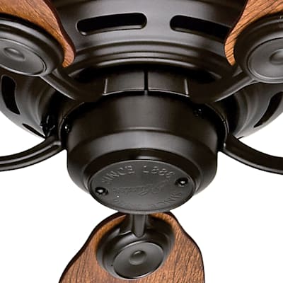 Hunter 42 inch Low Profile Traditional Ceiling Fan in New Bronze with 3 Lights 