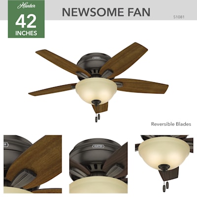 Open Box Details about   Hunter Fan Company 42-Inch Haskell Ceiling Fan Light Fresh White 