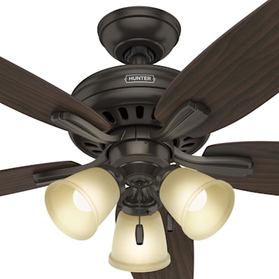 Hunter Fan Company Prim Low Profile 52-Inch Ceiling Fan w/ 3 LED Lights Bronze 