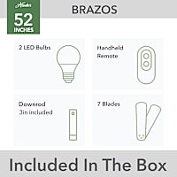 Hunter Brazos Outdoor ENERGY STAR with LED Light 52 inch and