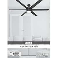 Hunter Solaria Outdoor ENERGY STAR with LED Light 72 inch and Wall