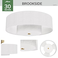 Brookside Jasmine Roth Indoor Fandelier with LED Light 30 inch with remote