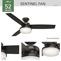 最新 with Sentinel Hunter LED Fan Hunter – Remote and inch 52 Light レインブーツ/長靴