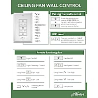 【SE8136】 【D19714】 Hunter Universal Fan-Light Wall Control (Receiver Not
