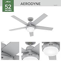 Aerodyne Indoor Smart Fan with LED Light 52 inch with Remote