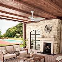 Hunter Tropic View Outdoor with LED Light 52 inch with Wall