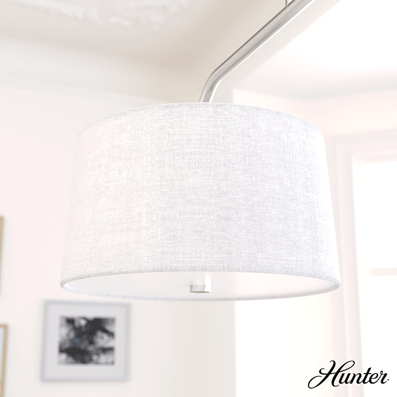 Hunter Cottage Hill 6-Light Brushed Nickel Modern/Contemporary Led Chandelier