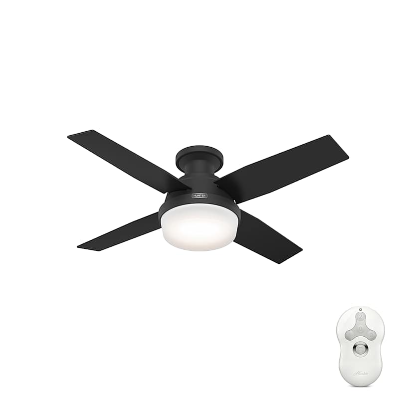 Hunter Dempsey Low Profile with Light 44 inch and Remote