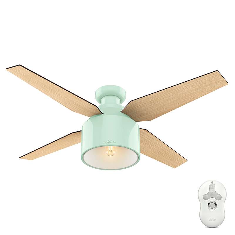 garnetcrow　green frash Hunter Cranbrook Low Profile with Light 52 inch and Remote
