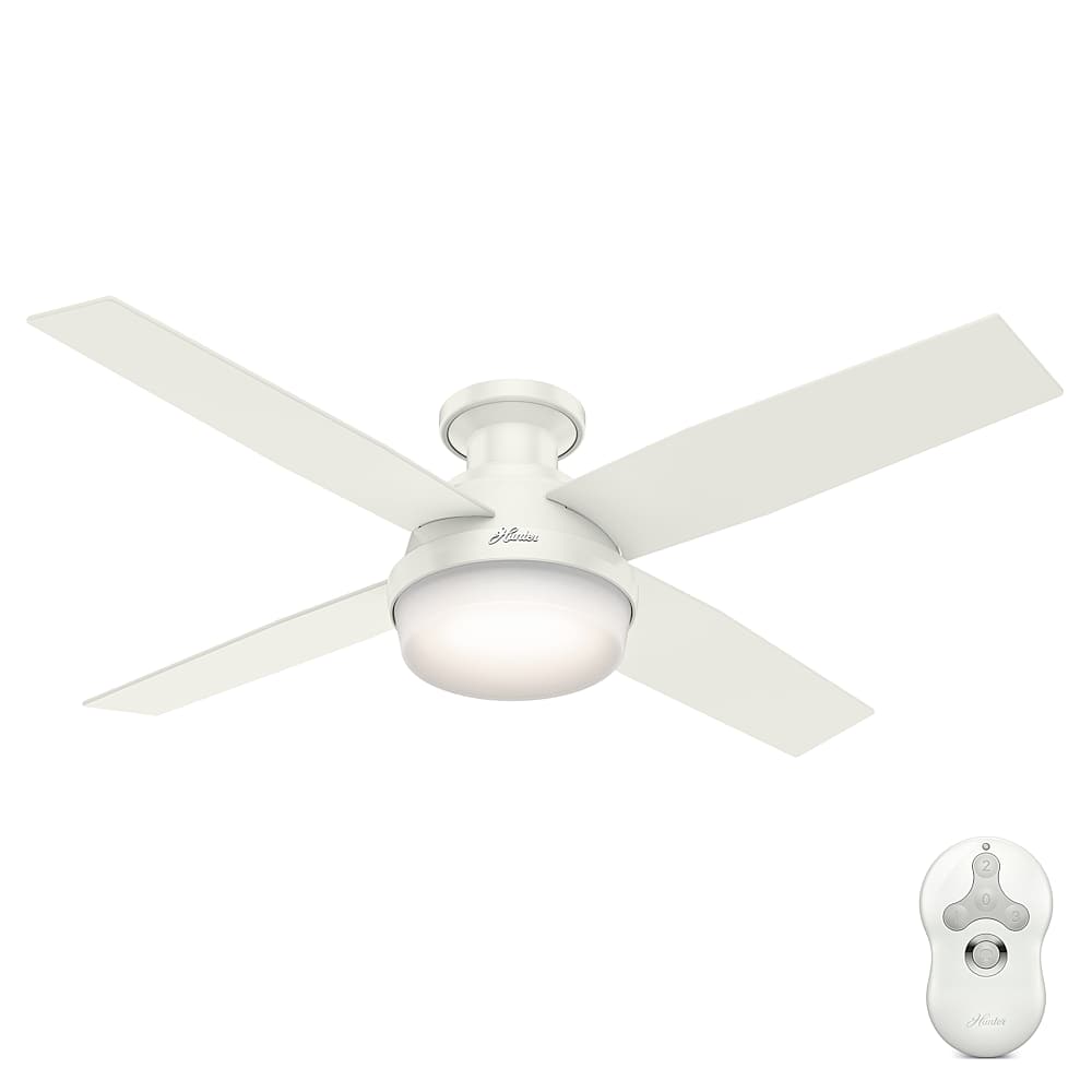 Dempsey Low Profile with Light and Remote Control 52 inch