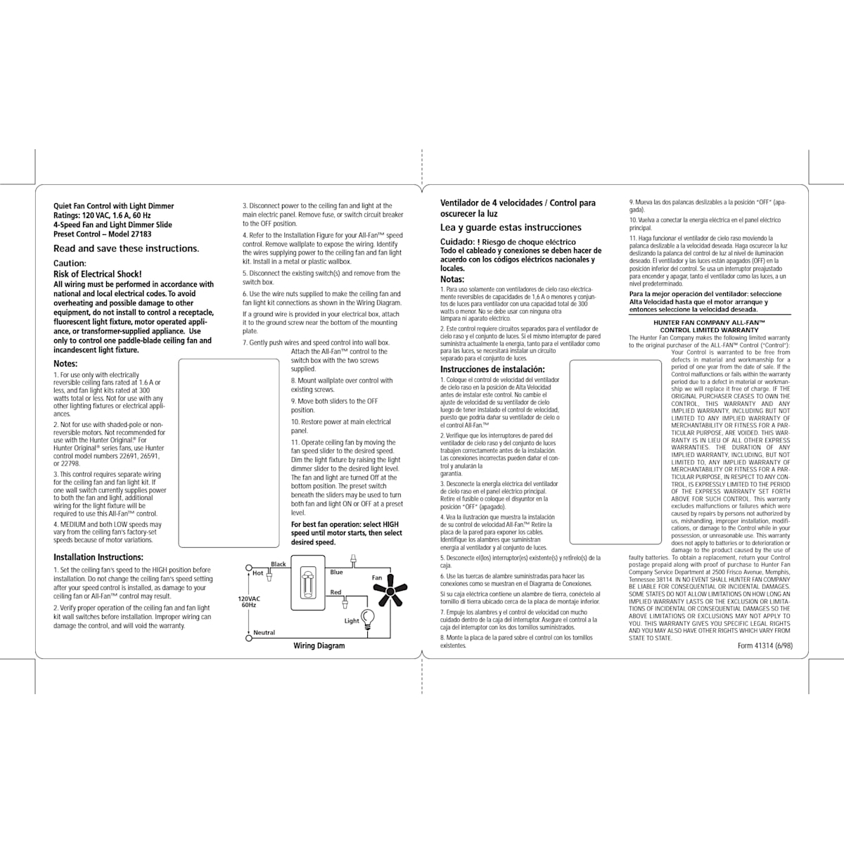 Hunter Ceiling Fan Wiring Diagram Switch - Wiring Diagram