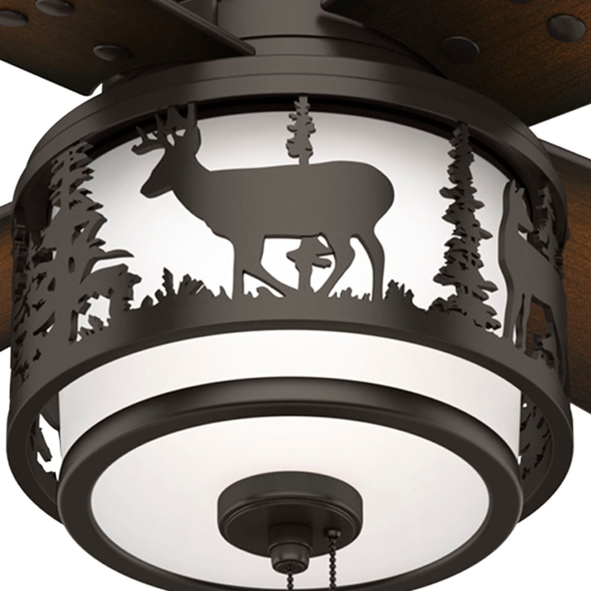 Details about   52" Bronze Lodge Style Ceiling Fan Transitional LED Wildlife Silhouette Light 