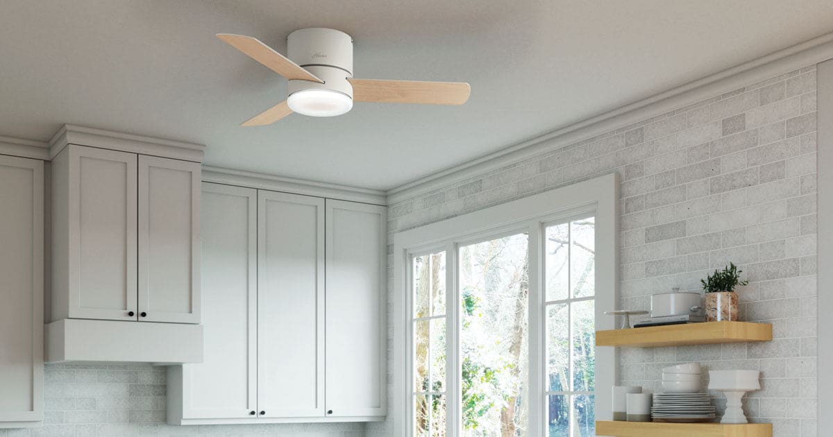 Fresh White Minimus fan in kitchen