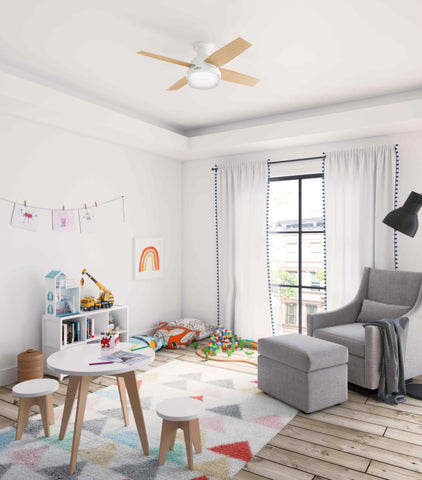 Hunter Blonde oak dempsy in a kids room