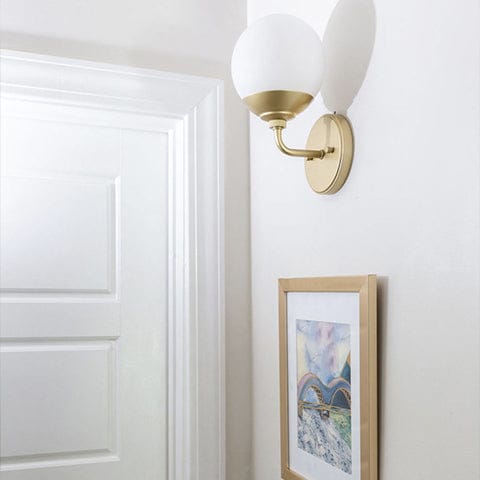 Hepburn Wall Sconce in Painted Modern Brass 