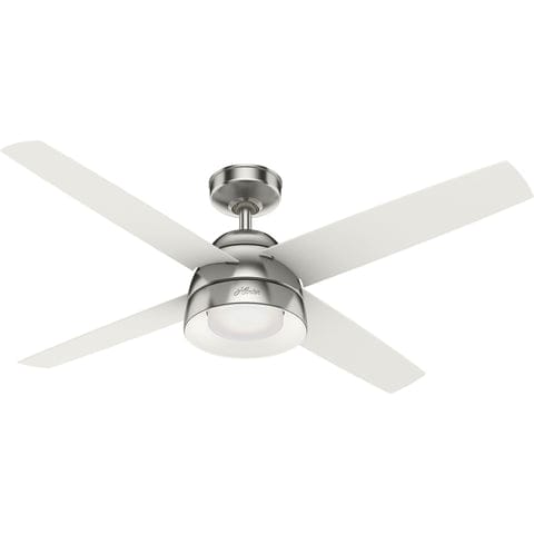 Hunter Fan's Vicenza, a modern Sleek ceiling fan in brushed Nickle