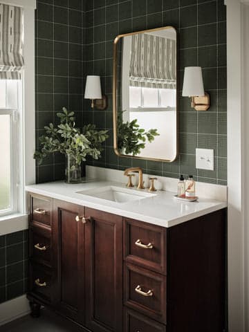 Nolita sconces in modern bathroom