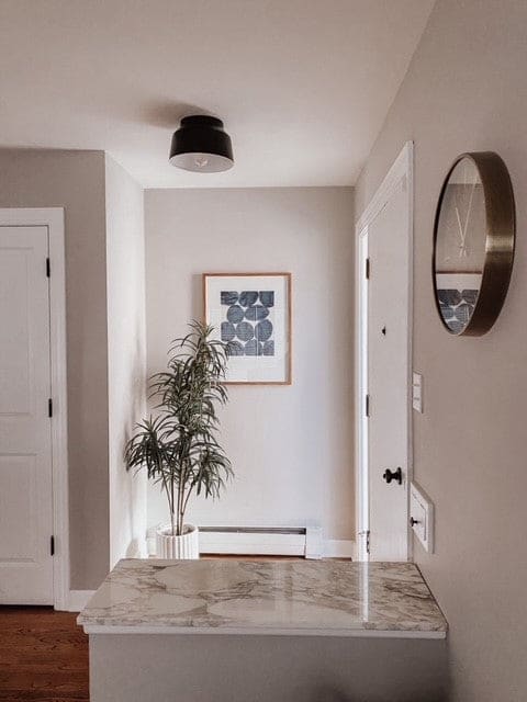 Cranbrook Flush Mount Matte Black in Entryway