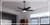 Home office with Aerodyne ceiling fan in matte black finish