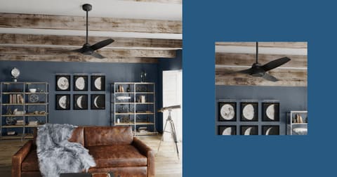 Mosely Outdoor fan in Matte Black