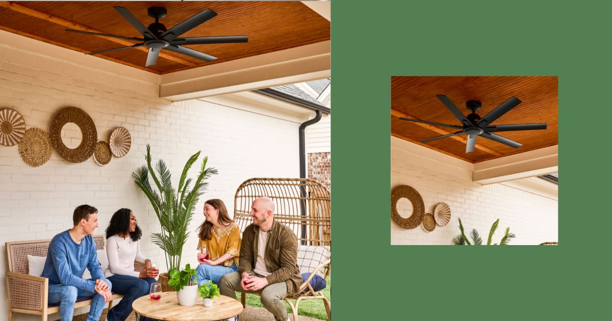 Downtown outdoor ceiling fan