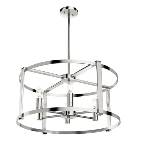 Hunter Lighting Astwood Collection Polished Nickle light Drum Chandelier