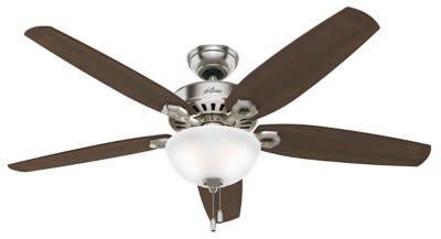 Builder deluxe with light in brushed nickel finish.