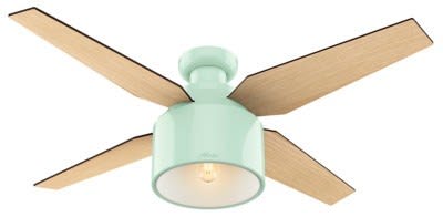 Cranbrook low profile with light in mint green finish