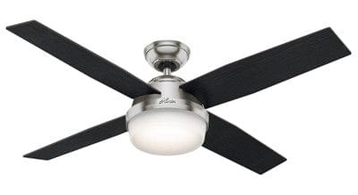 Dempsey with light in brushed nickel finish.