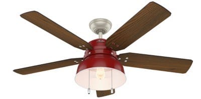 Mill Valley with light in barn red finish.