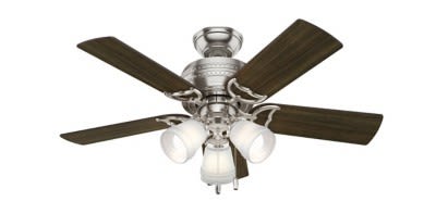 Prim low profile with lights in brushed nickel finish.
