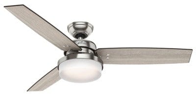 Sentinel with light in brushed nickel finish.