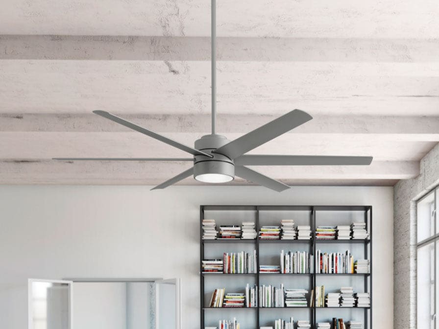 Ceiling fan installed in home office
