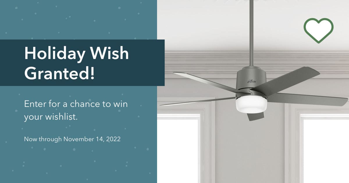 Wishlist Giveaway – Hunter Fan