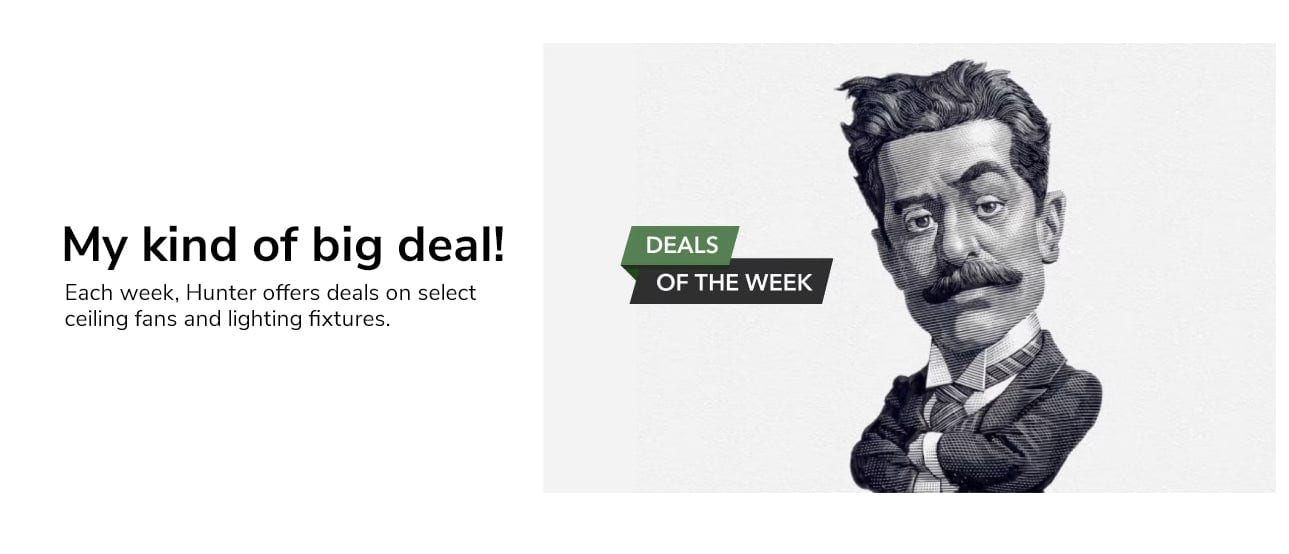 Deal of the week banner with illustration of John Hunter